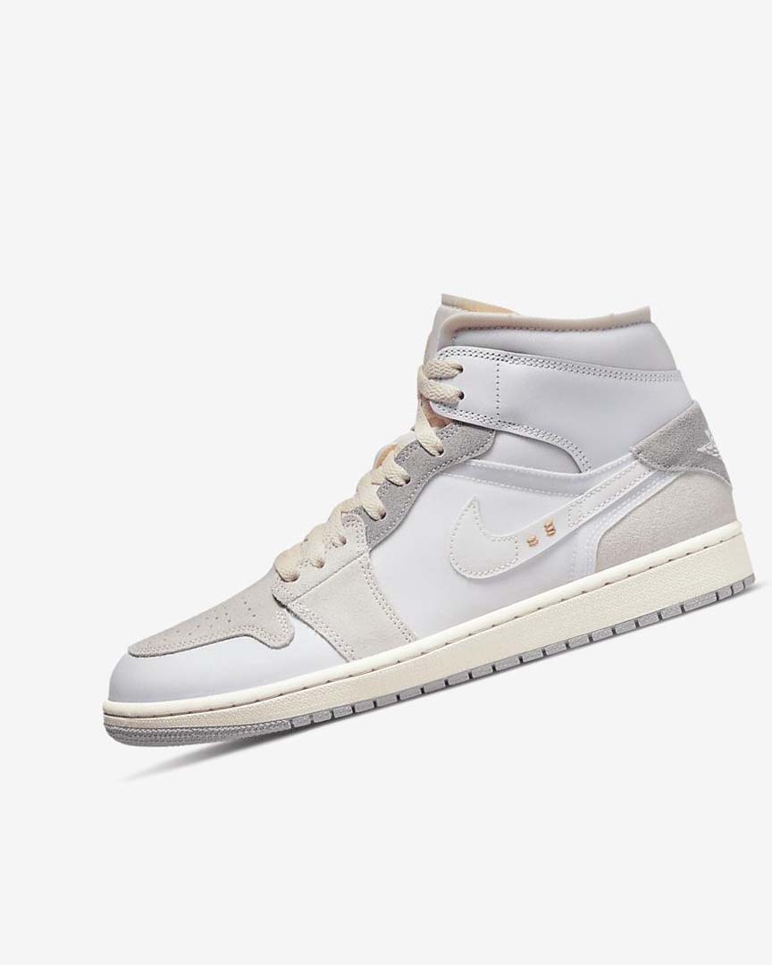 Zapatillas Nike Air Jordan 1 Mid SE Craft Hombre Blancas Gris | CR4493