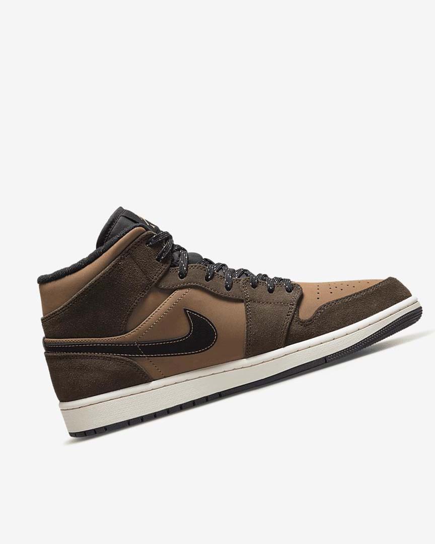 Zapatillas Nike Air Jordan 1 Mid SE Hombre Chocolate Oscuro Marrones Negras Rojas | CR3256