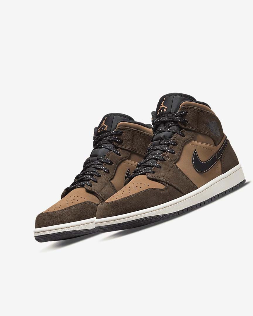 Zapatillas Nike Air Jordan 1 Mid SE Hombre Chocolate Oscuro Marrones Negras Rojas | CR3256