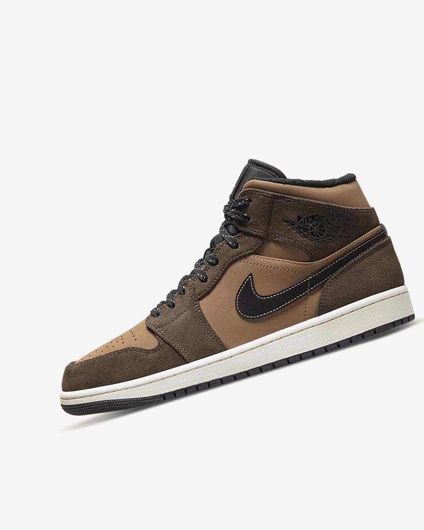 Zapatillas Nike Air Jordan 1 Mid SE Hombre Chocolate Oscuro Marrones Negras Rojas | CR3256