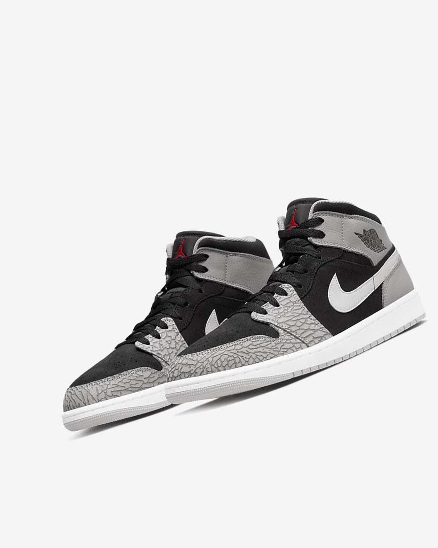 Zapatillas Nike Air Jordan 1 Mid SE Hombre Negras Blancas Gris Claro Rojas | CR5597