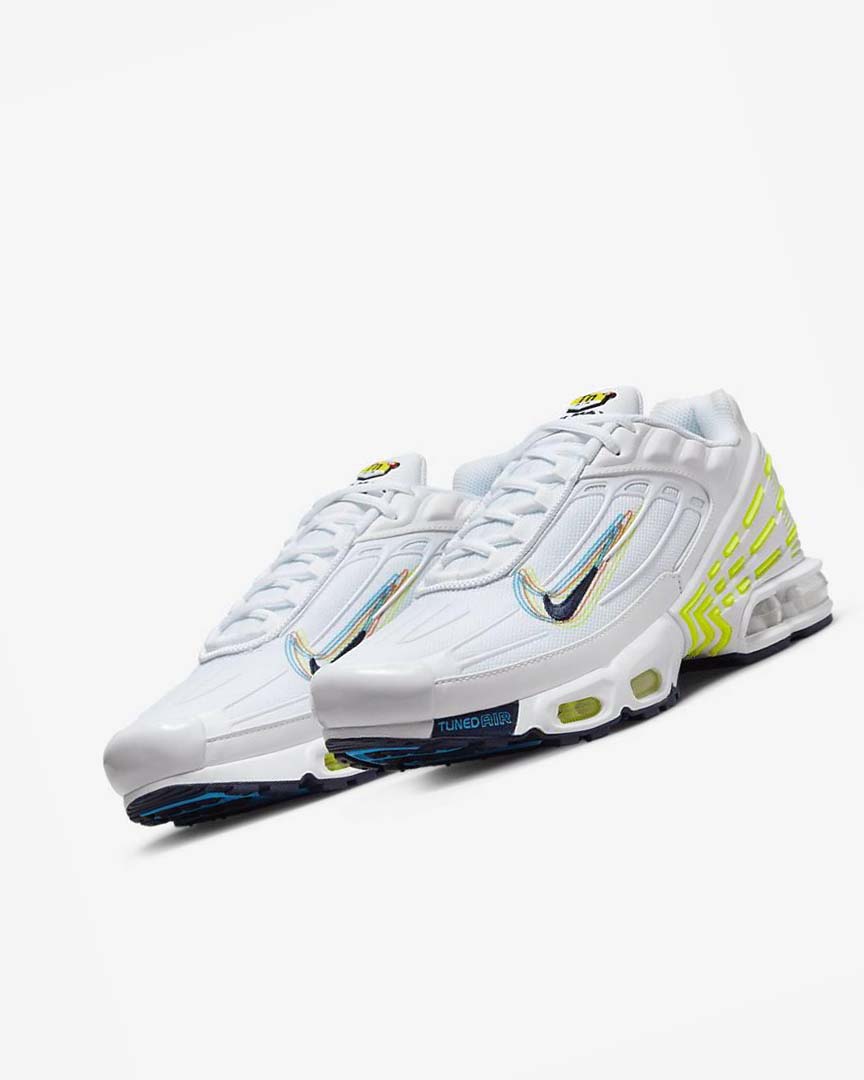 Zapatillas Nike Air Max Plus 3 Hombre Blancas Azules Claro Azules | CR5534