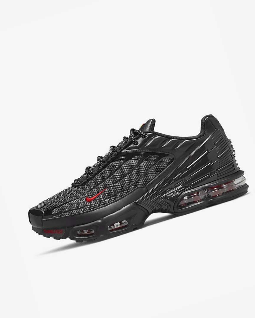 Zapatillas Nike Air Max Plus 3 Hombre Negras Negras Plateadas Rojas | CR2334