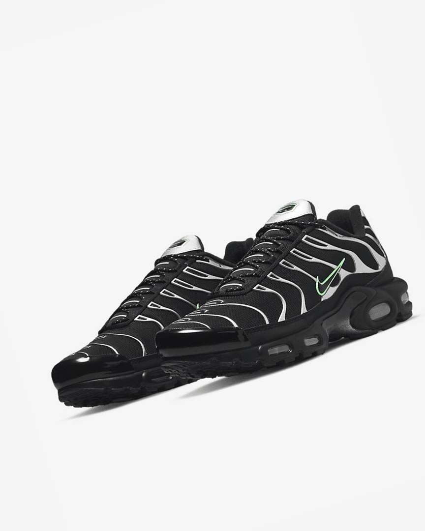 Zapatillas Nike Air Max Plus Hombre Negras Verde Metal Plateadas Negras | CR3287