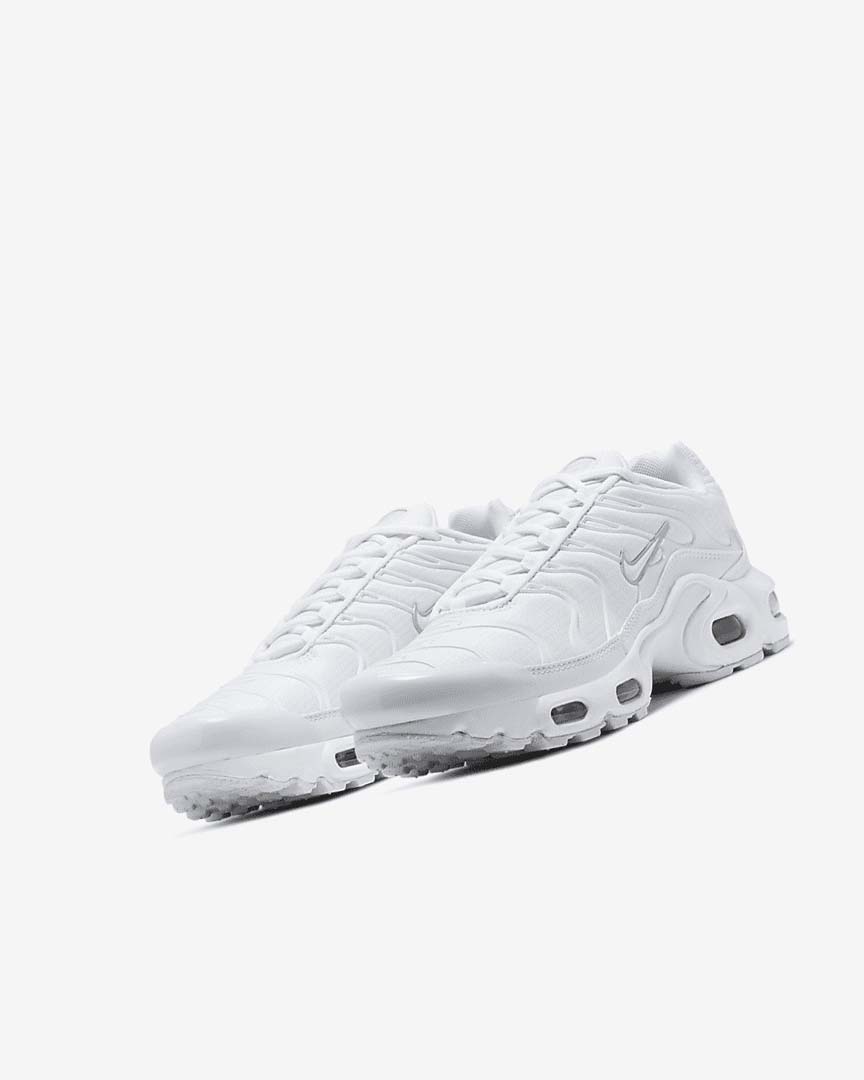 Zapatillas Nike Air Max Plus Niña Blancas Metal Plateadas Blancas | CR5556