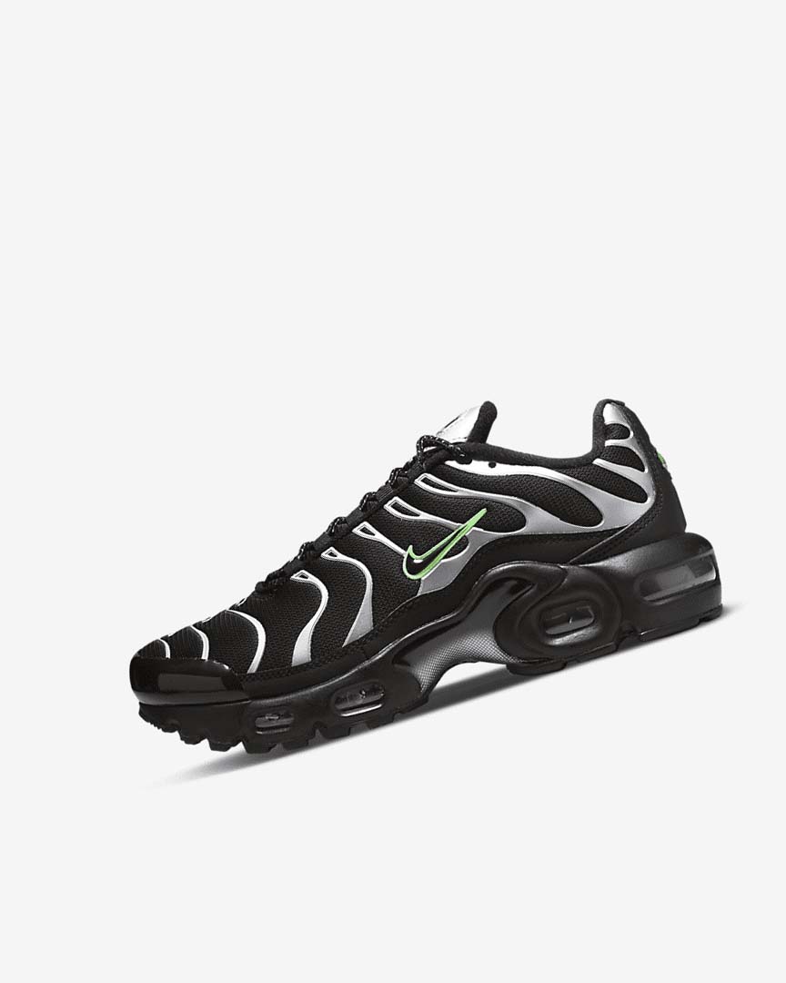 Zapatillas Nike Air Max Plus Niña Negras Verde Metal Plateadas Negras | CR3011