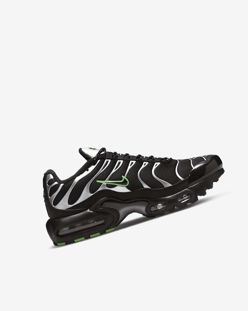 Zapatillas Nike Air Max Plus Niño Negras Verde Metal Plateadas Negras | CR4877