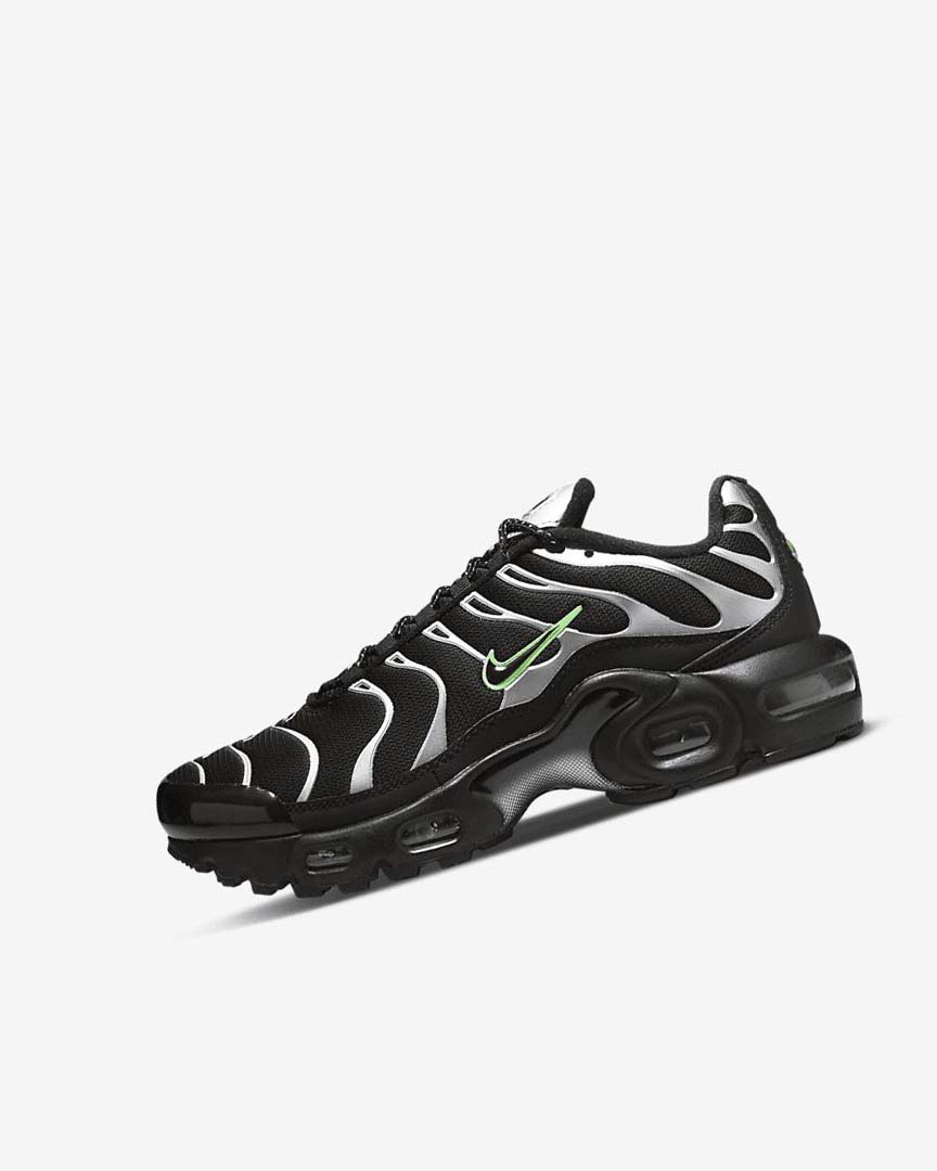 Zapatillas Nike Air Max Plus Niño Negras Verde Metal Plateadas Negras | CR4877