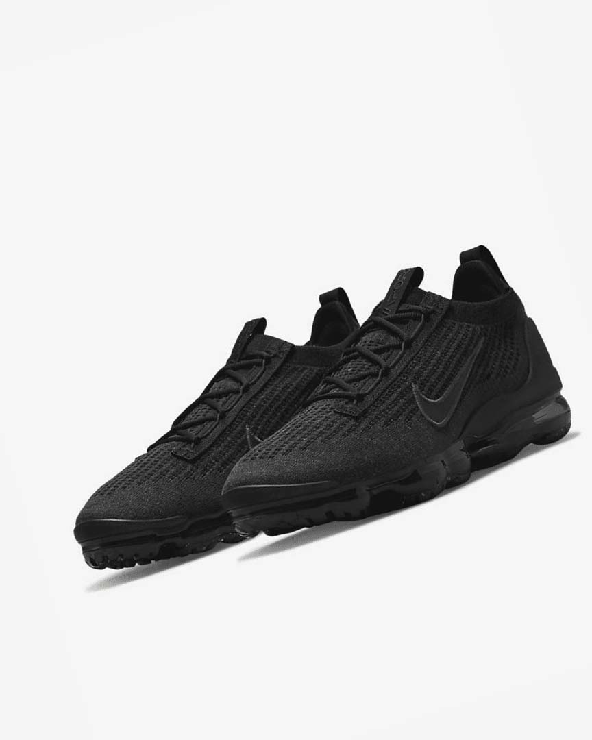 Zapatillas Nike Air VaporMax 2021 FK Hombre Negras Negras Gris Oscuro Negras | CR2512