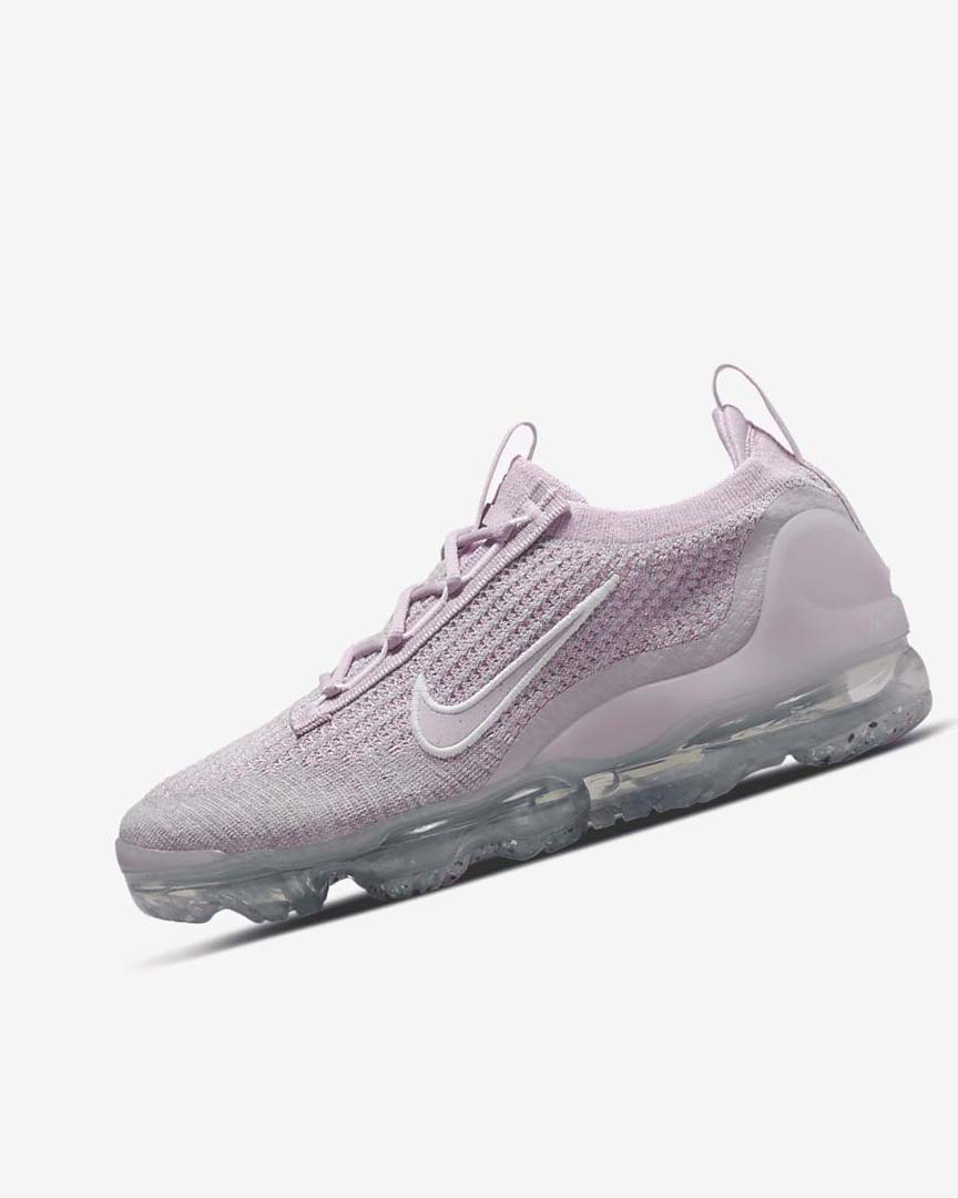 Zapatillas Nike Air VaporMax 2021 FK Mujer Rosas Claro Blancas Metal Plateadas Moradas | CR3007