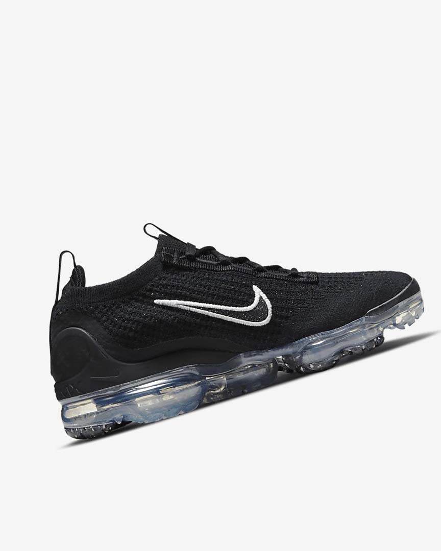 Zapatillas Nike Air VaporMax 2021 FK Mujer Negras Metal Plateadas Blancas | CR4610