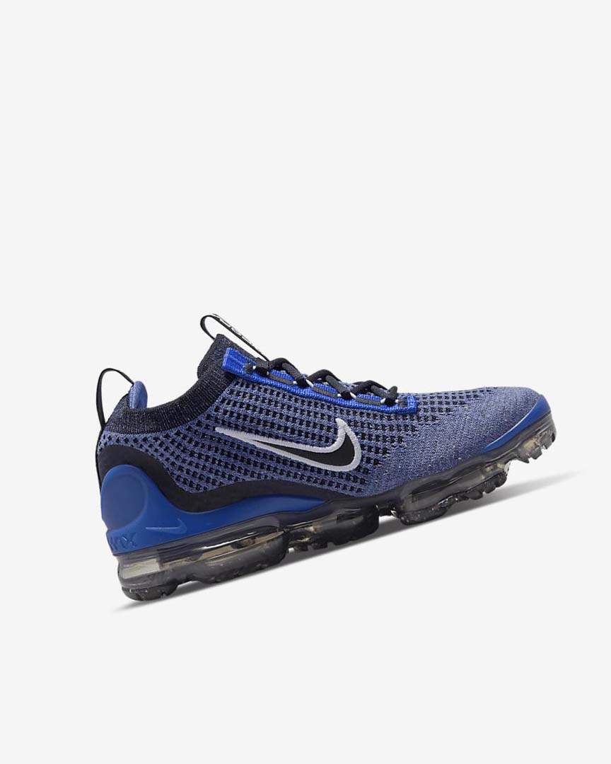 Zapatillas Nike Air VaporMax 2021 FK Niño Azul Real Blancas Gris Oscuro Negras | CR4624