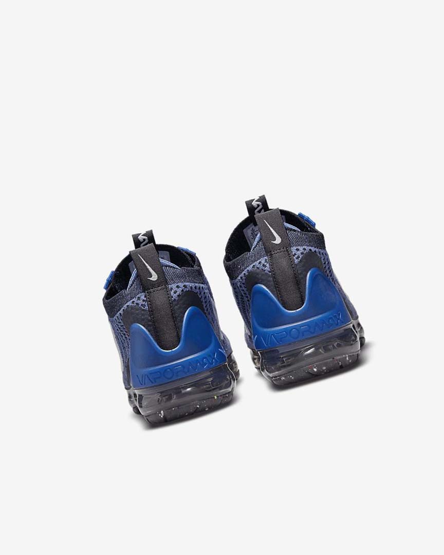 Zapatillas Nike Air VaporMax 2021 FK Niño Azul Real Blancas Gris Oscuro Negras | CR4624