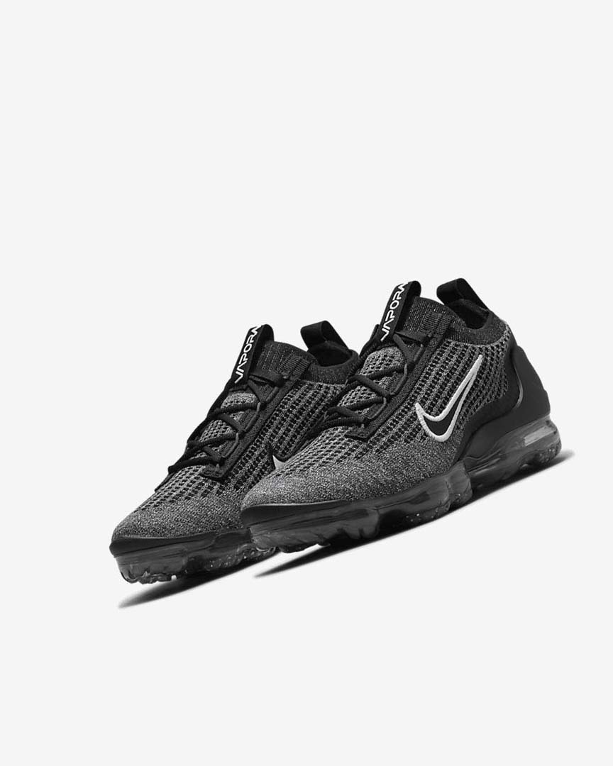 Zapatillas Nike Air VaporMax 2021 FK Niña Negras Blancas Gris Oscuro Negras | CR4696