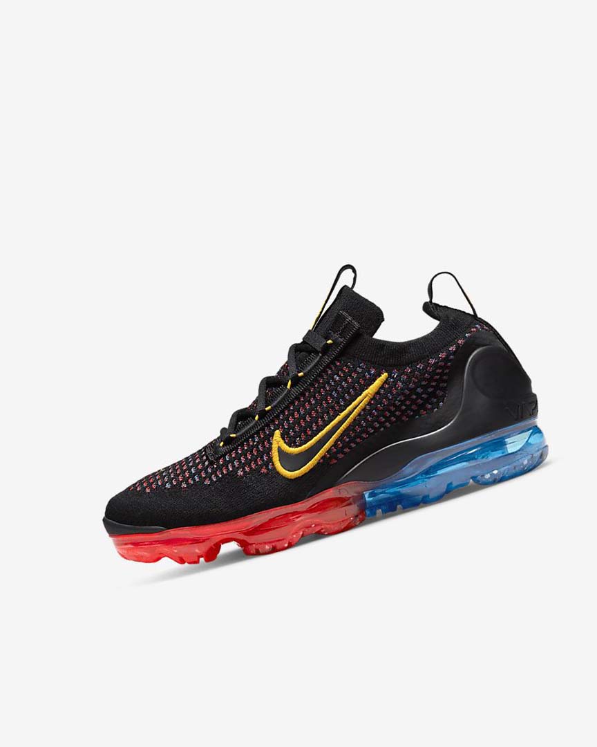 Zapatillas Nike Air VaporMax 2021 FK Niña Negras Azules Rojas Claro Doradas | CR5044