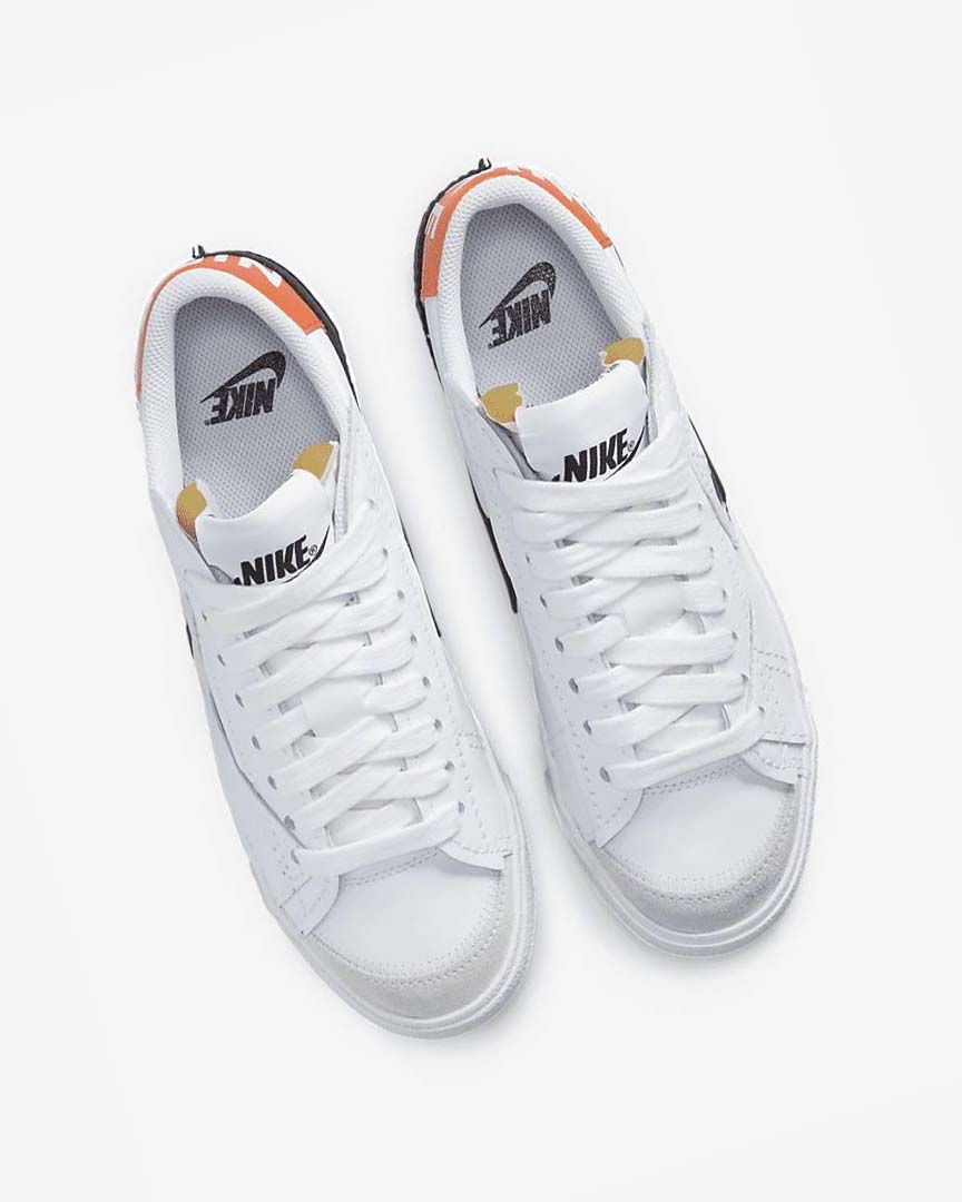 Zapatillas Nike Blazer Low '77 Jumbo Hombre Blancas Blancas Naranjas Negras | CR2730