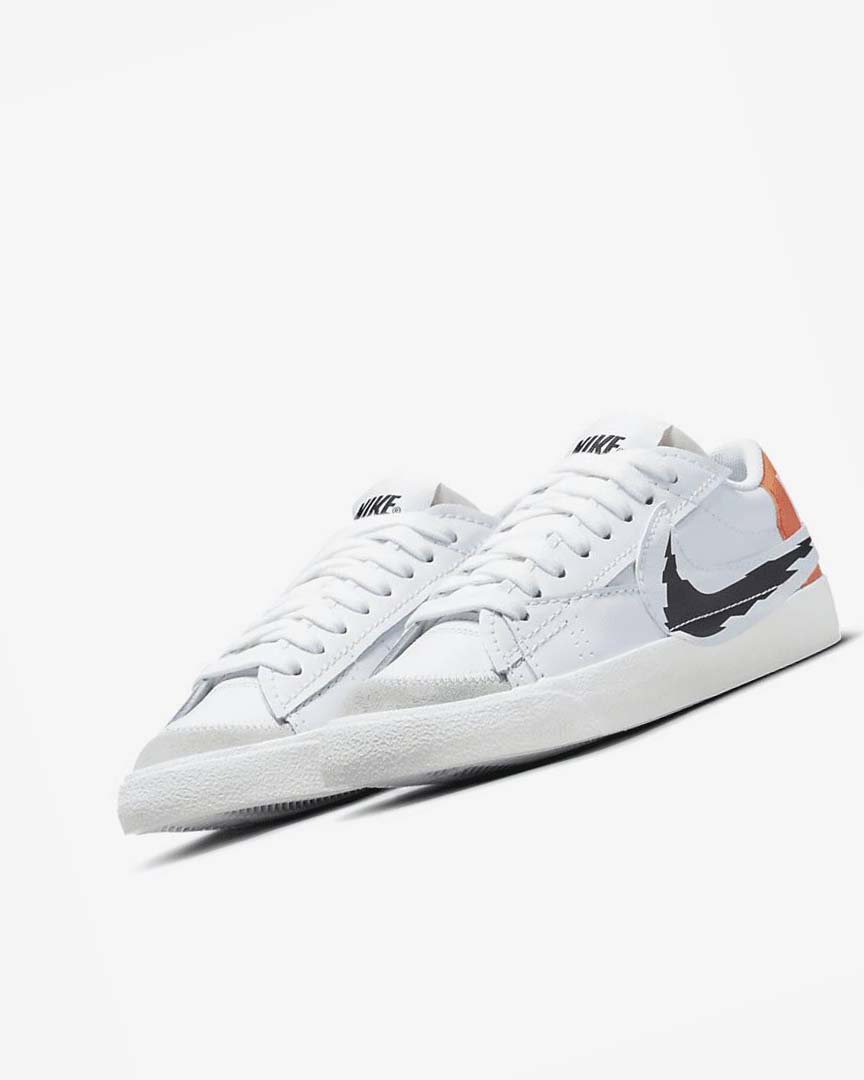 Zapatillas Nike Blazer Low '77 Jumbo Hombre Blancas Blancas Naranjas Negras | CR2730