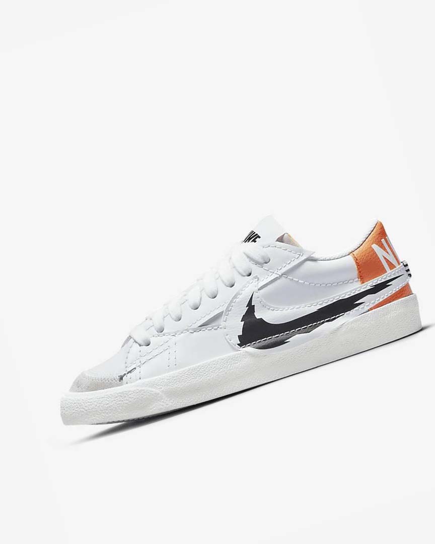 Zapatillas Nike Blazer Low \'77 Jumbo Hombre Blancas Blancas Naranjas Negras | CR2730