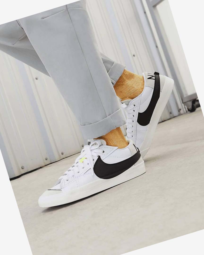 Zapatillas Nike Blazer Low '77 Jumbo Hombre Blancas Blancas Negras | CR3084