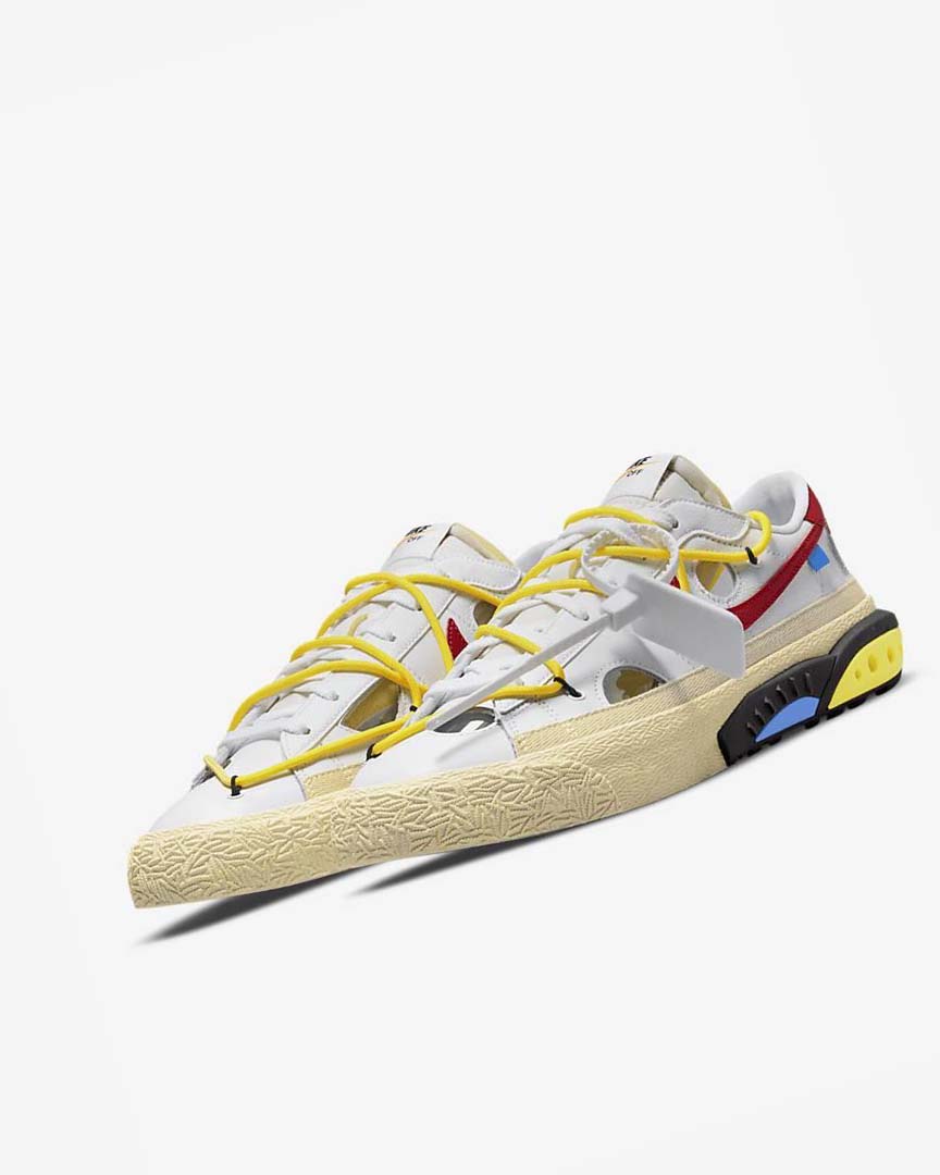 Zapatillas Nike Blazer Low '77 x Off-White™ Hombre Blancas Amarillo Kaki Rojas | CR5502