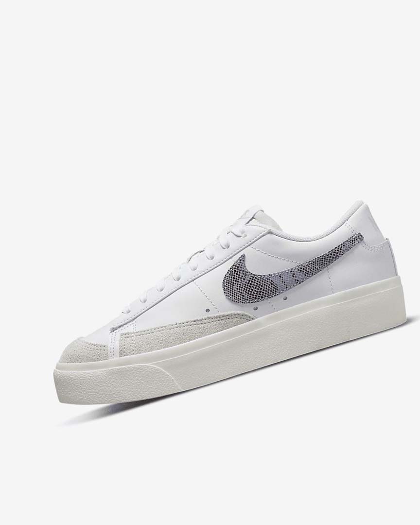 Zapatillas Nike Blazer Low Platform Mujer Blancas Blancas Azules Claro | CR3179