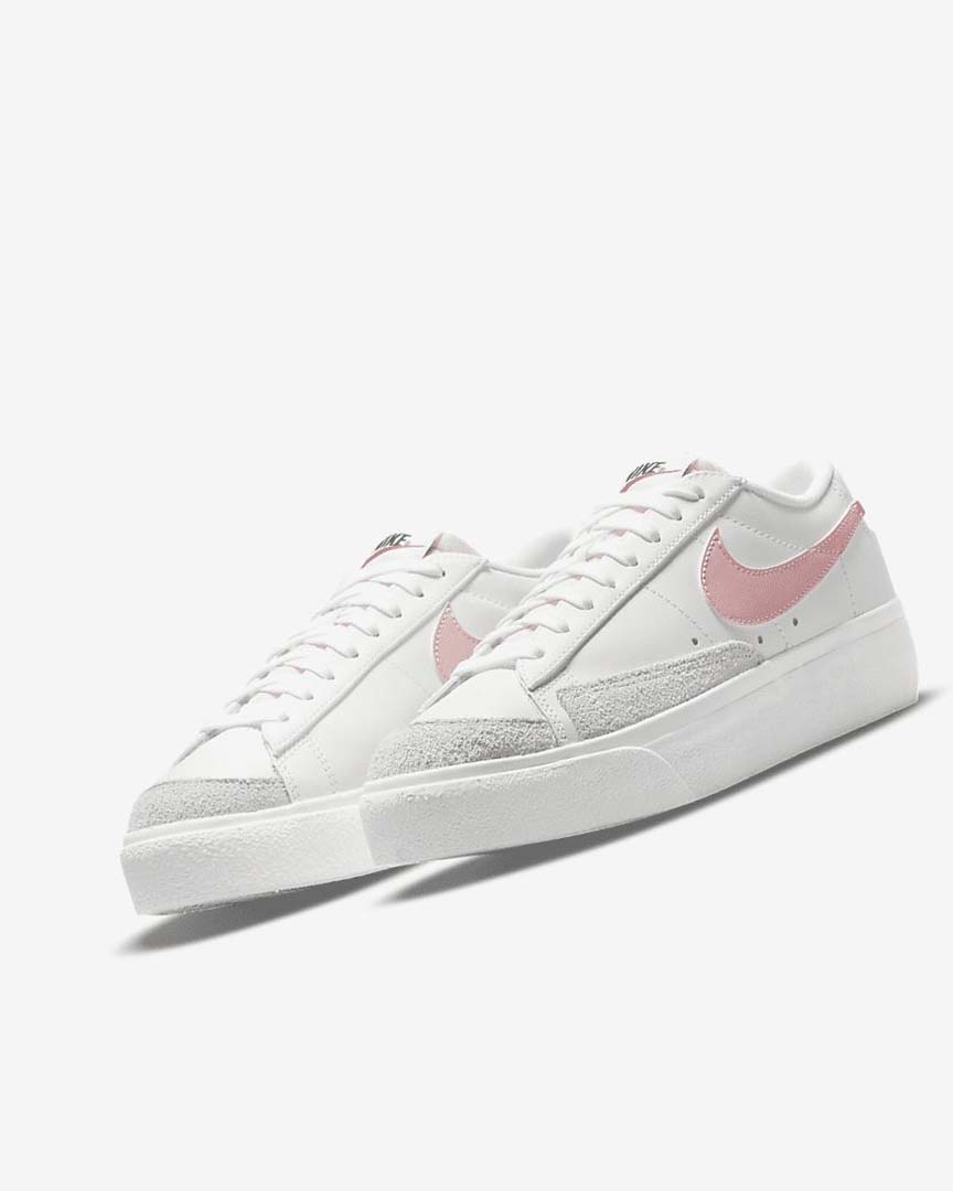 Zapatillas Nike Blazer Low Platform Mujer Blancas Blancas Negras Rosas | CR4939