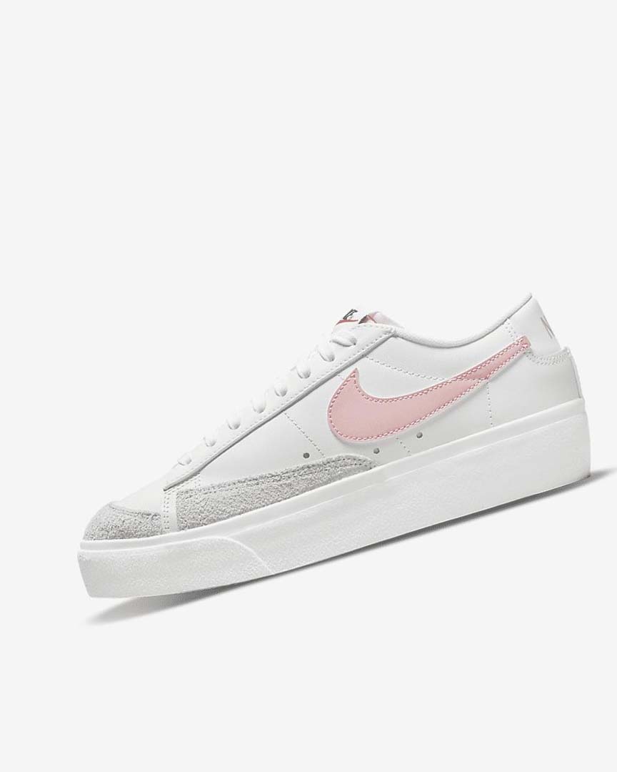 Zapatillas Nike Blazer Low Platform Mujer Blancas Blancas Negras Rosas | CR4939