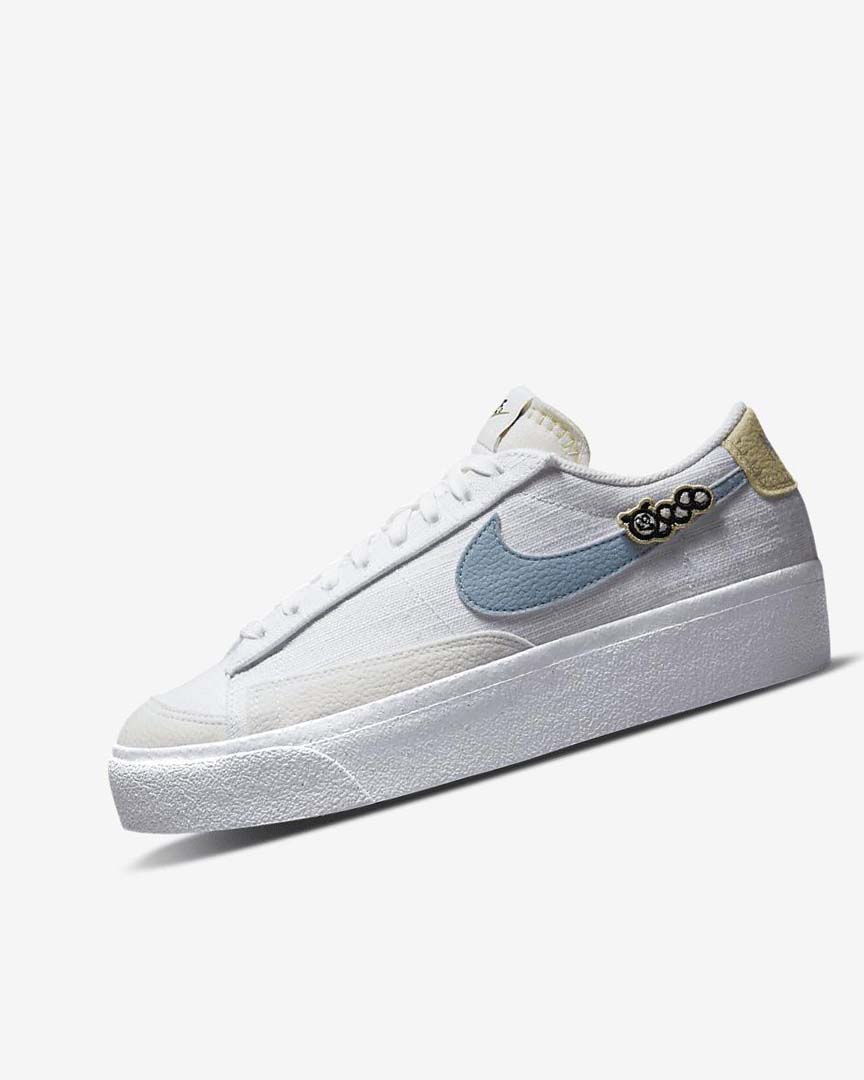 Zapatillas Nike Blazer Low Platform Next Nature Mujer Blancas Rosas Blancas Azules | CR4978