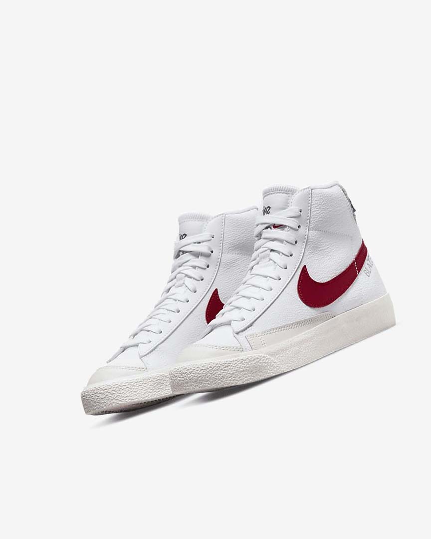 Zapatillas Nike Blazer Mid '77 Niña Blancas Gris Claro Rojas | CR5390