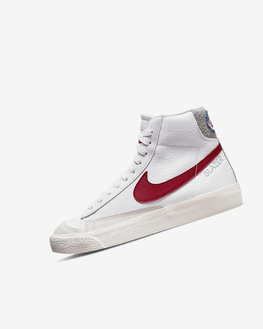 Zapatillas Nike Blazer Mid \'77 Niña Blancas Gris Claro Rojas | CR5390