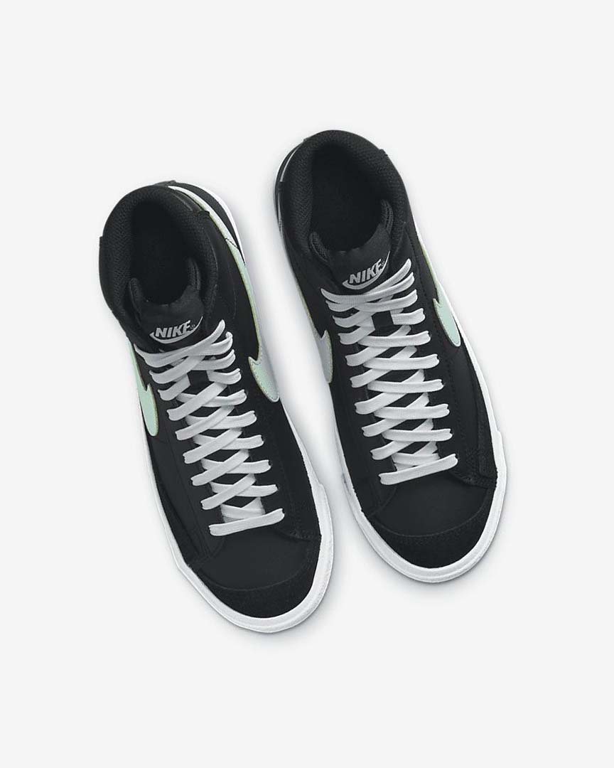 Zapatillas Nike Blazer Mid '77 Niña Negras Blancas Verde Menta | CR2907