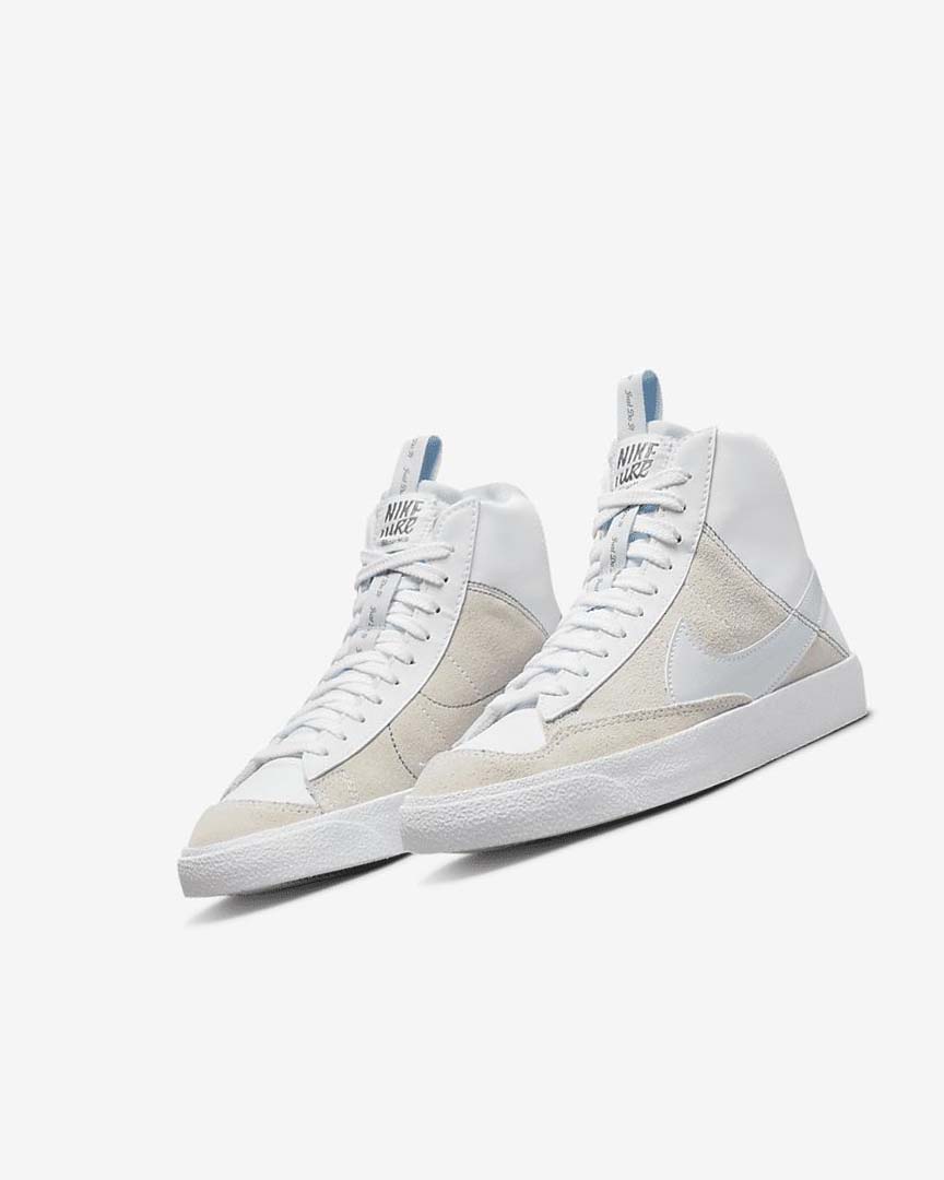 Zapatillas Nike Blazer Mid '77 SE Dance Niño Blancas Blancas Azules Gris | CR2852