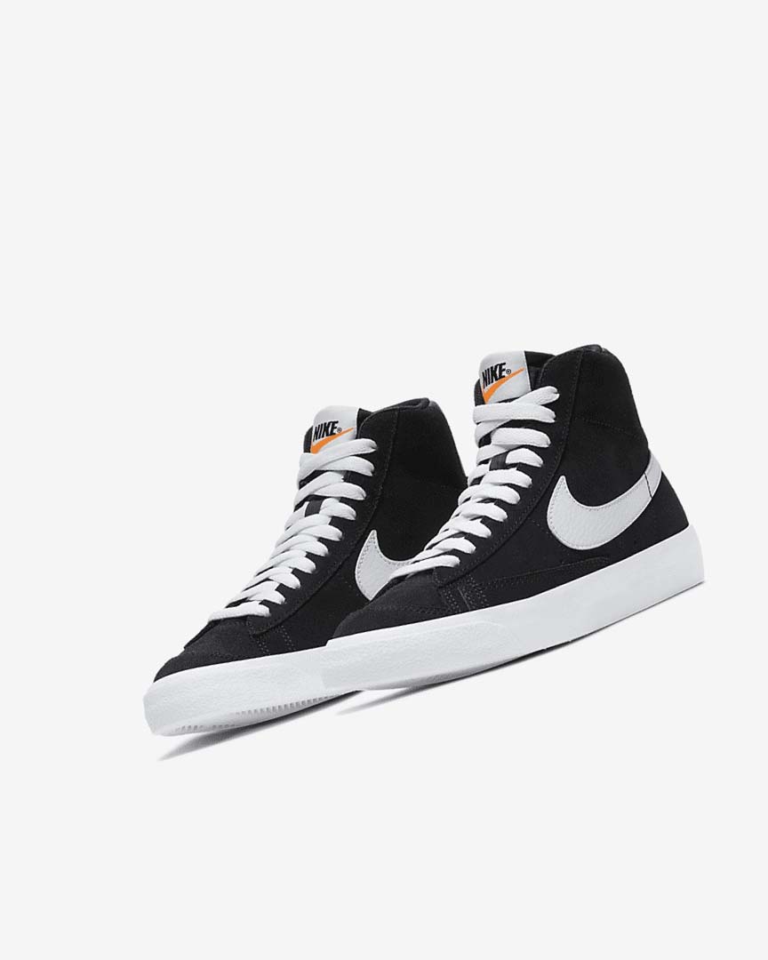 Zapatillas Nike Blazer Mid '77 Suede Niña Negras Naranjas Blancas | CR2882