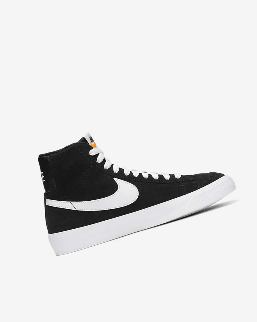 Zapatillas Nike Blazer Mid '77 Suede Niño Negras Naranjas Blancas | CR5113