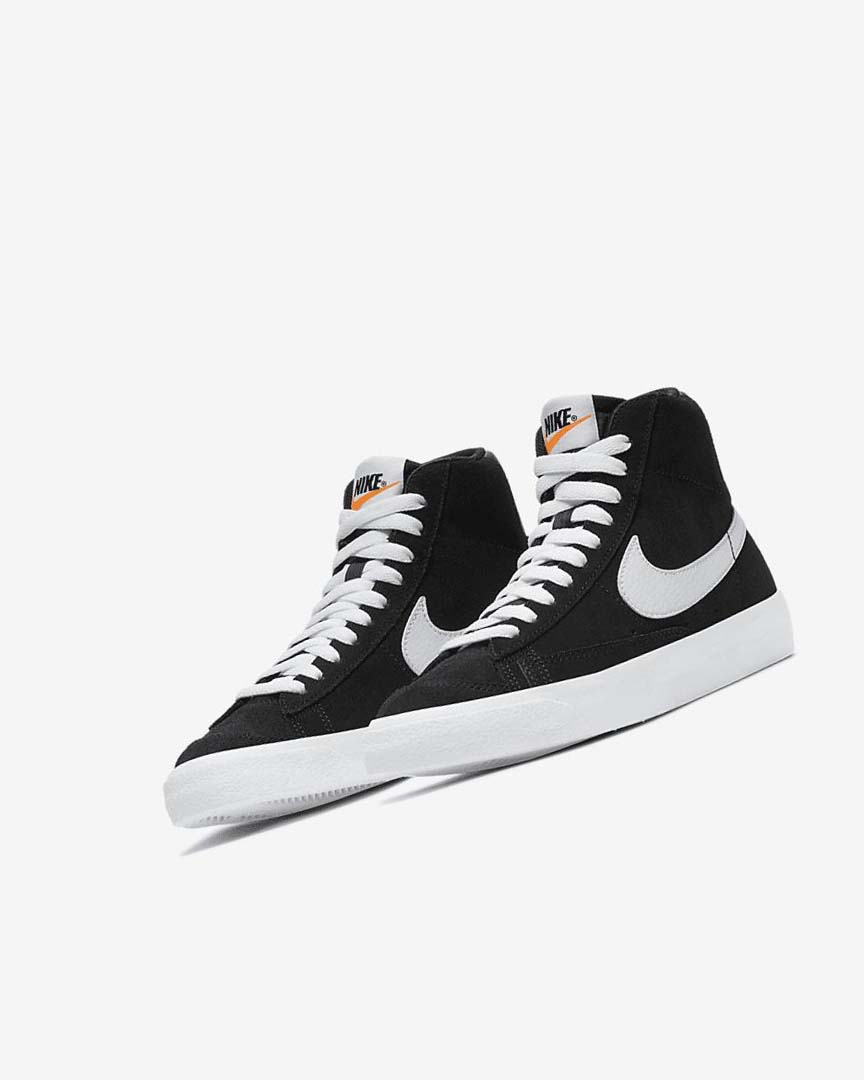 Zapatillas Nike Blazer Mid '77 Suede Niño Negras Naranjas Blancas | CR5113