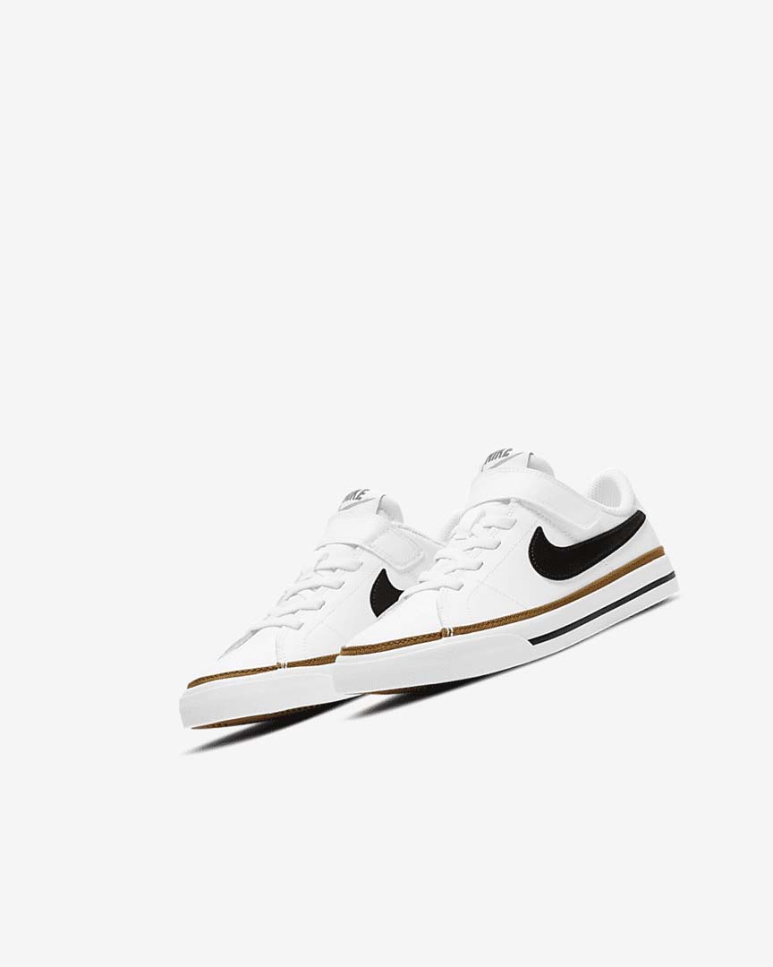 Zapatillas Nike Court Legacy Niña Blancas Marrones Claro Negras | CR2954