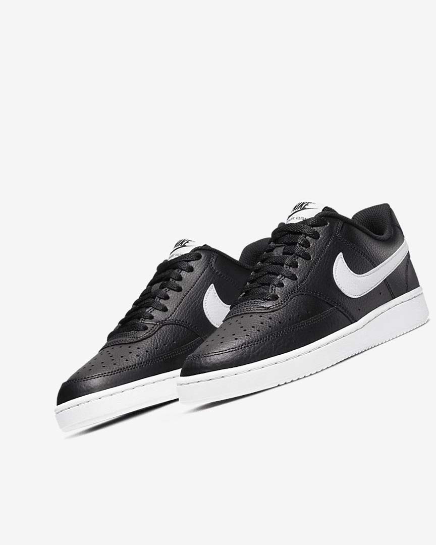 Zapatillas Nike Court Vision Low Mujer Negras Blancas | CR4809