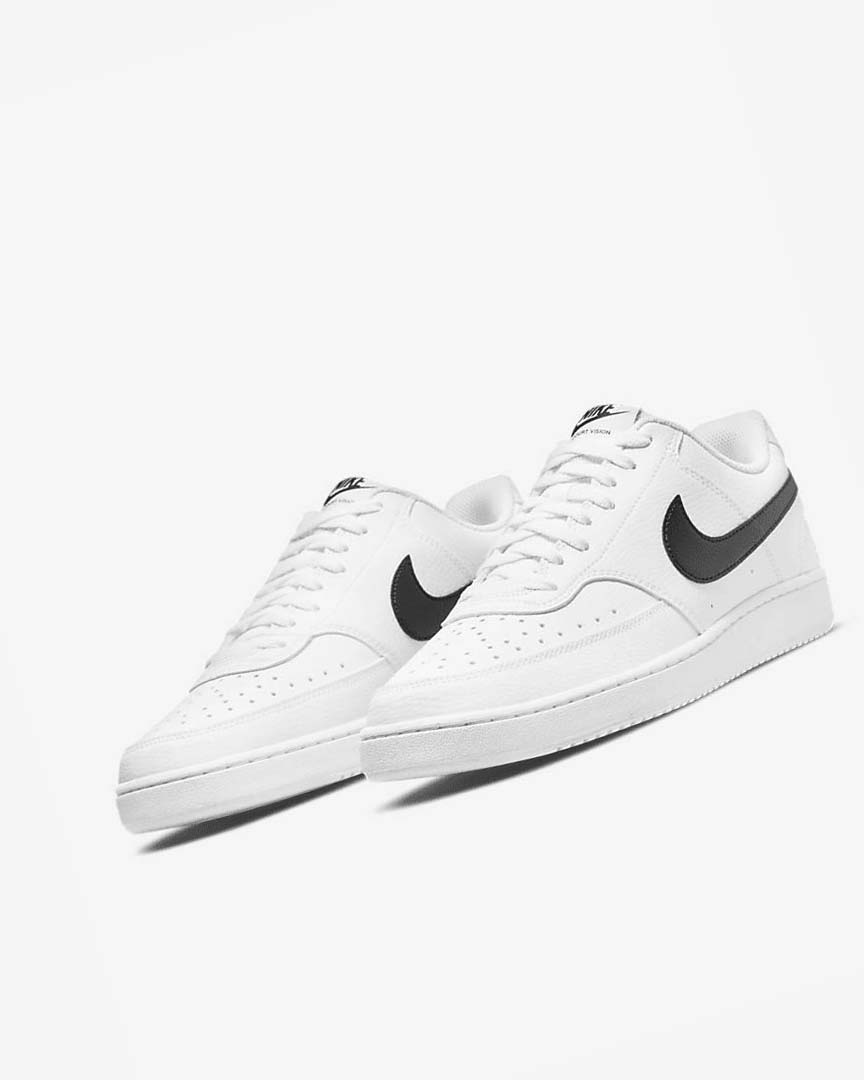 Zapatillas Nike Court Vision Low Next Nature Hombre Blancas Blancas Negras | CR2794