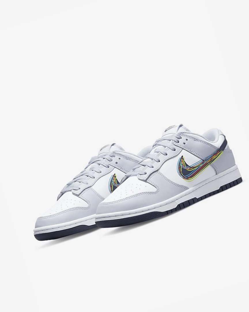 Zapatillas Nike Dunk Low Hombre Blancas Gris Azules | CR5216