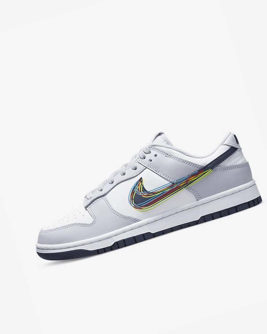 Zapatillas Nike Dunk Low Hombre Blancas Gris Azules | CR5216