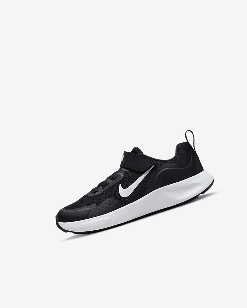 Zapatillas Nike Wearallday Niña Negras Blancas | CR1102