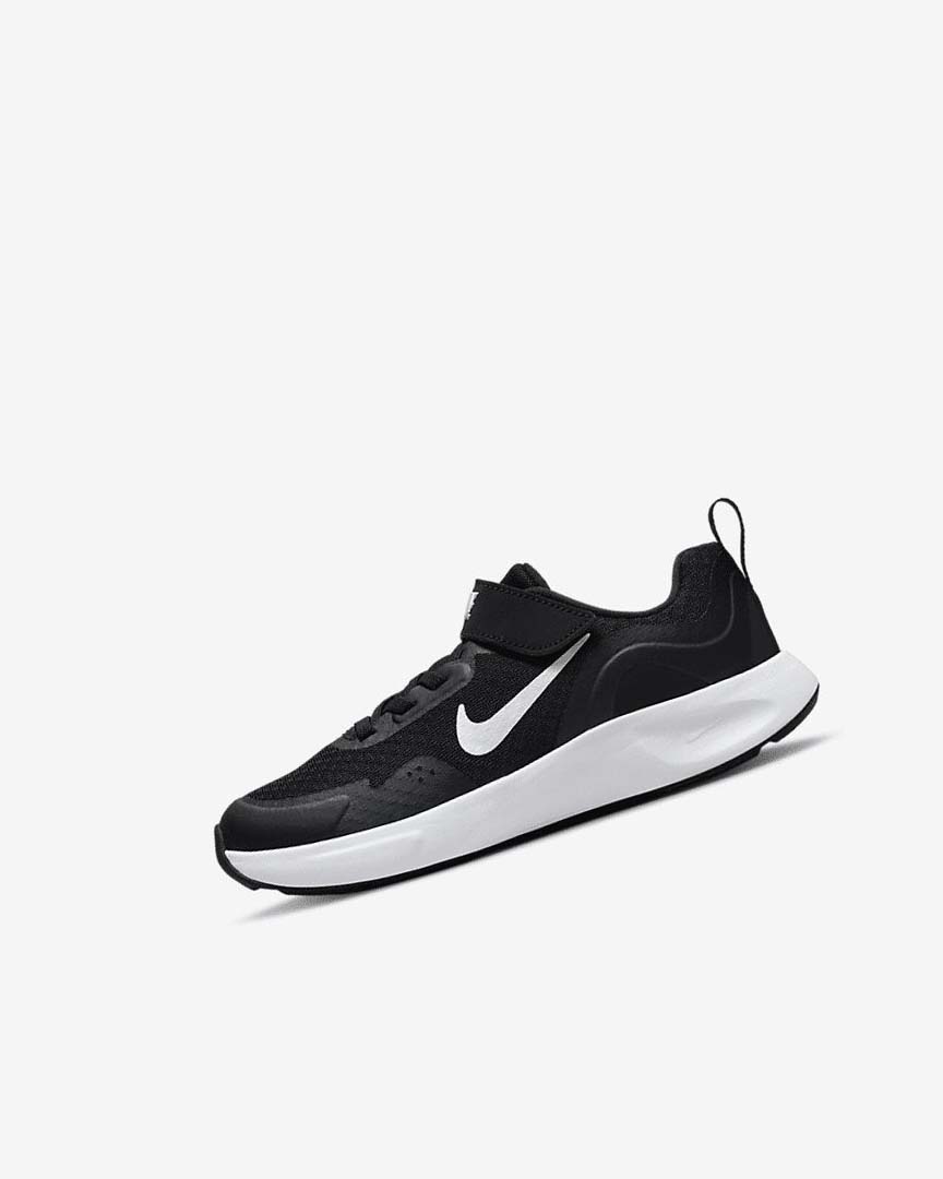 Zapatillas Nike Wearallday Niño Negras Blancas | CR2419