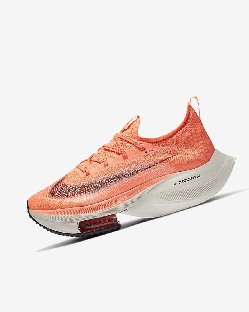 Zapatillas Running Nike Air Zoom Alphafly NEXT% Flyknit Mujer Mango Claro Metal Rojas Marrones Negras | CR2894