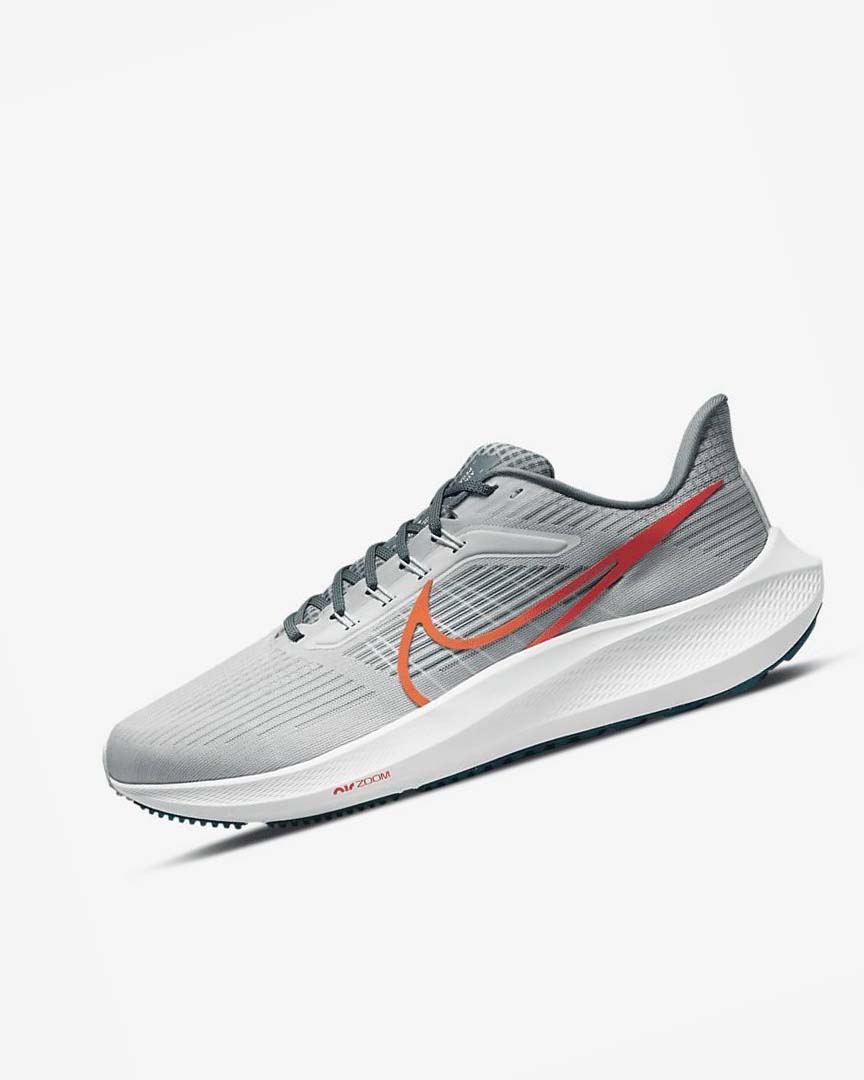 Zapatillas Running Nike Air Zoom Pegasus 39 Hombre Plateadas Naranjas | CR5090