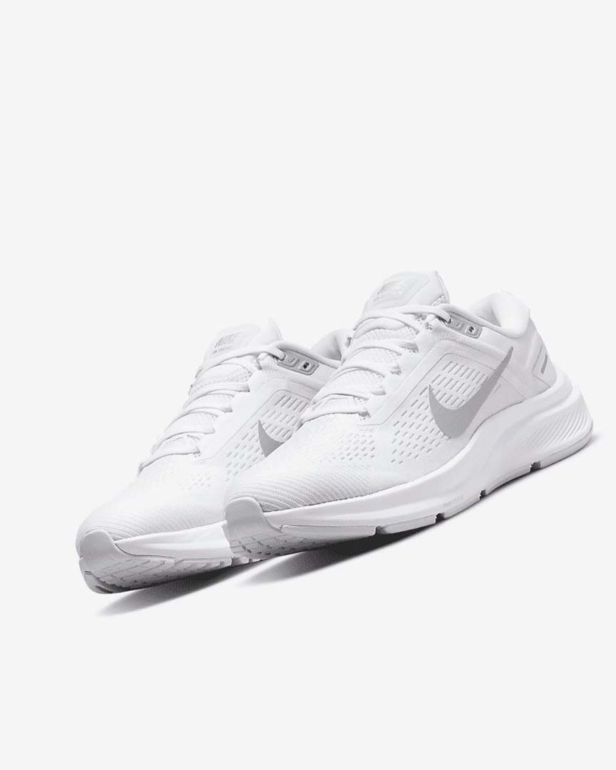 Zapatillas Running Nike Air Zoom Structure 24 Mujer Blancas Plateadas Plateadas Metal Plateadas | CR2555