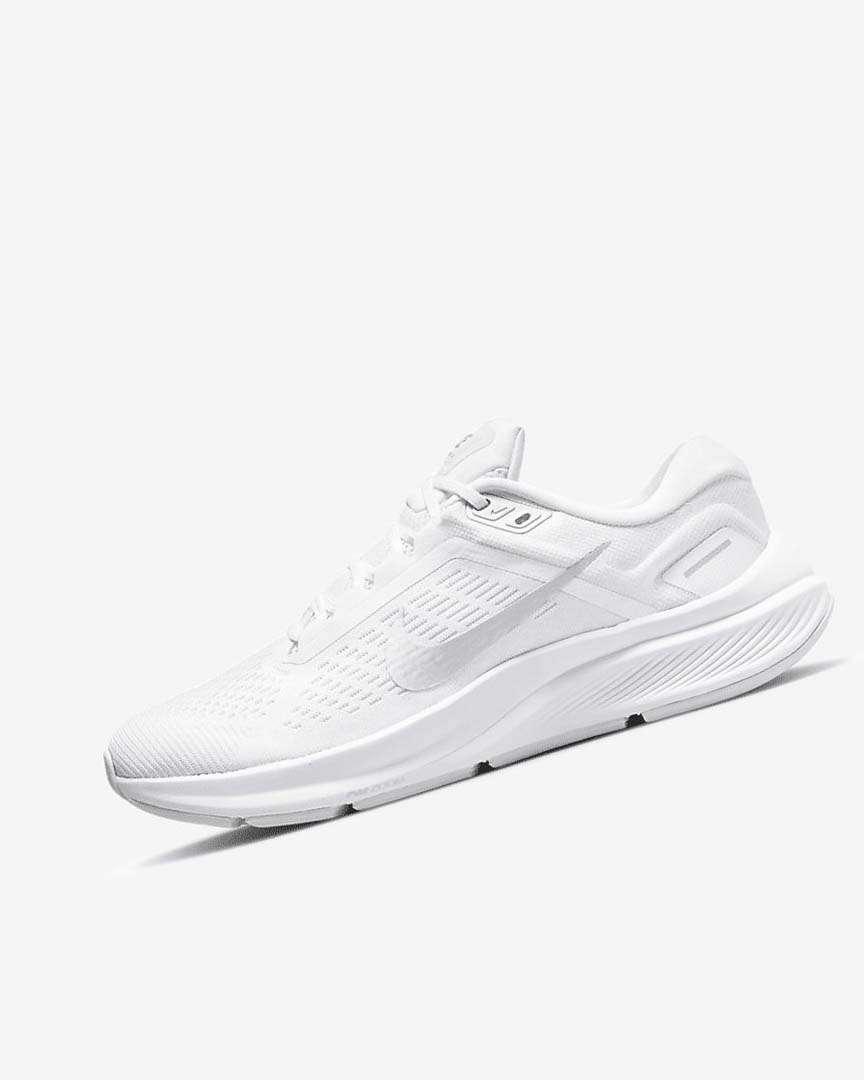 Zapatillas Running Nike Air Zoom Structure 24 Mujer Blancas Plateadas Plateadas Metal Plateadas | CR2555