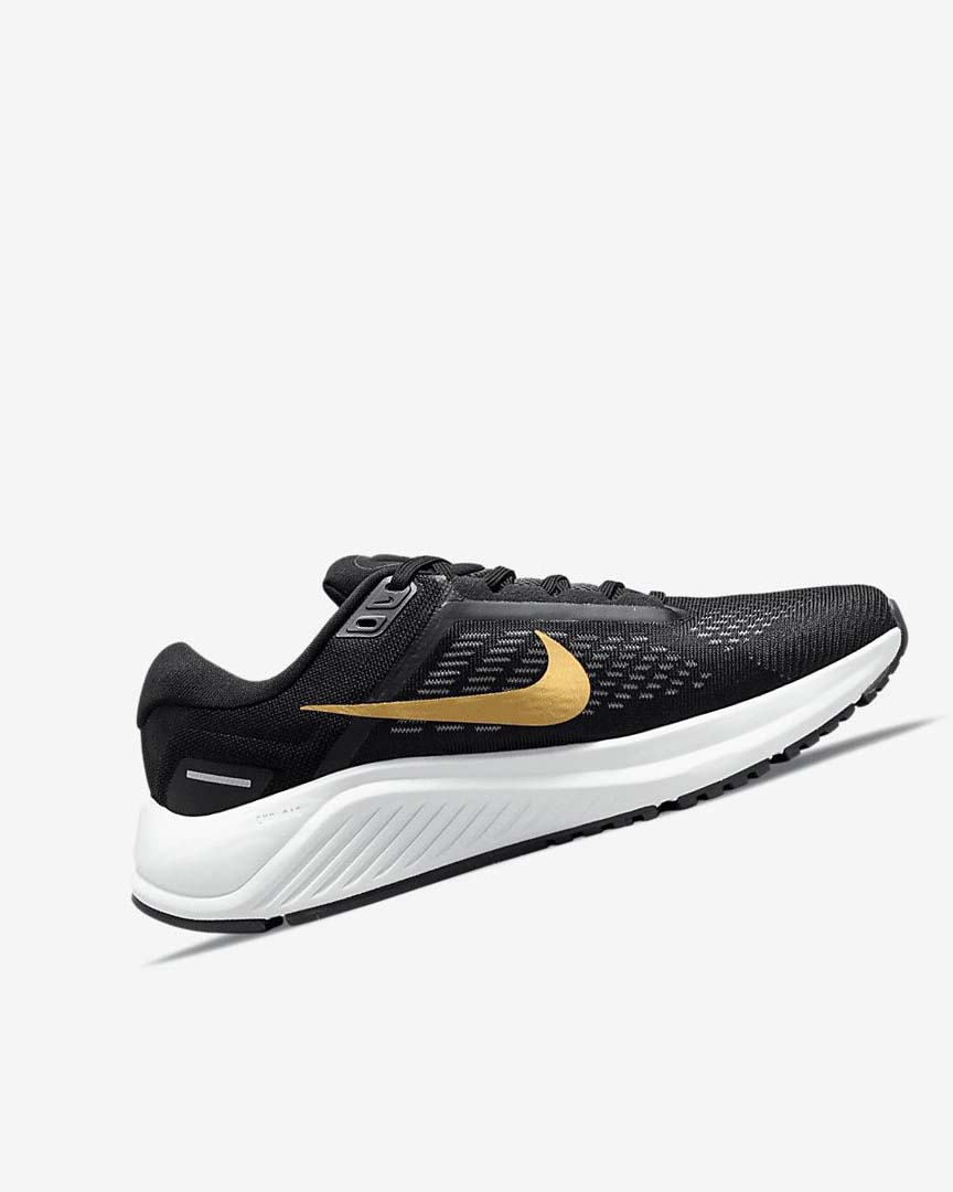 Zapatillas Running Nike Air Zoom Structure 24 Mujer Negras Gris Oscuro Metal Doradas | CR4524