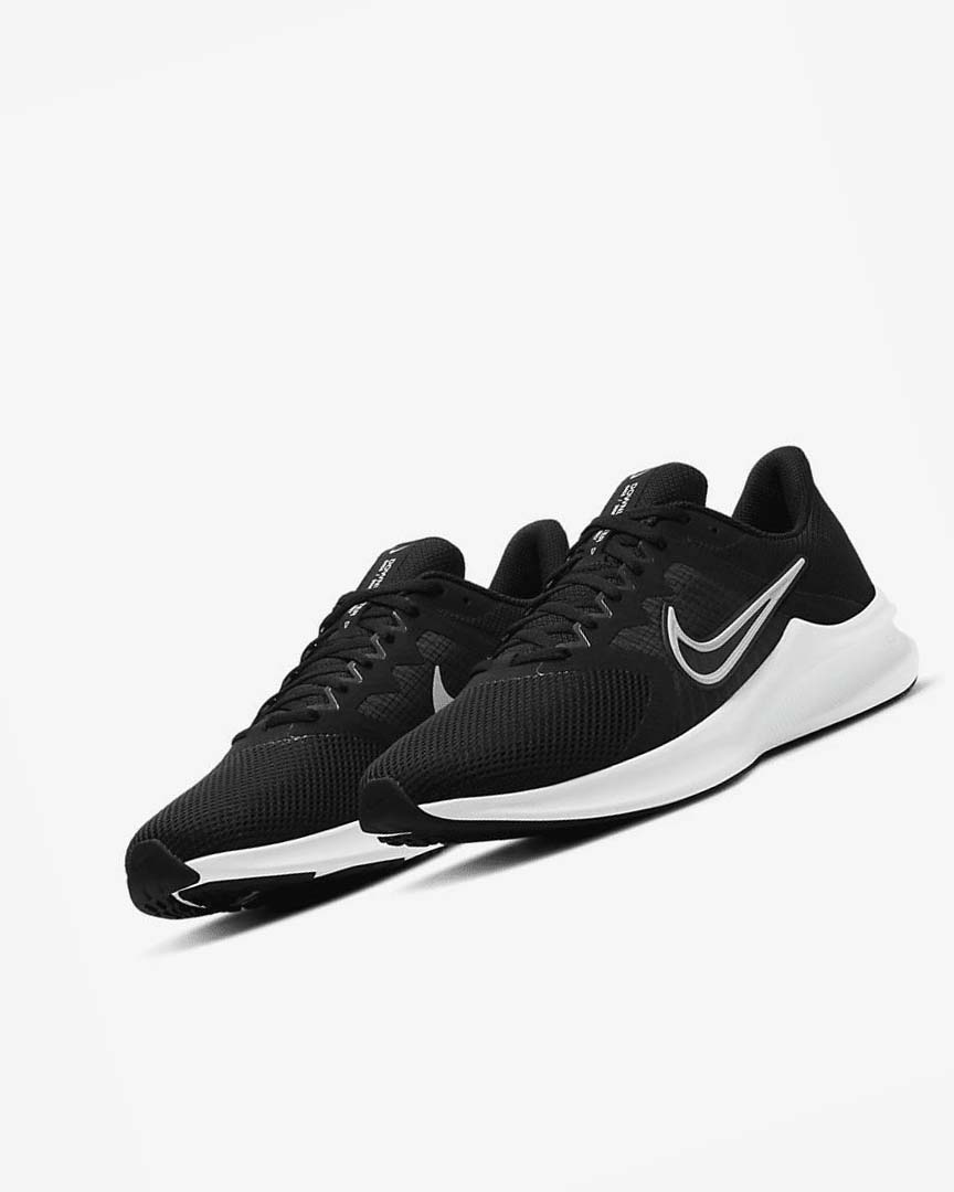 Zapatillas Running Nike Downshifter 11 Hombre Negras Gris Oscuro Blancas | CR4704