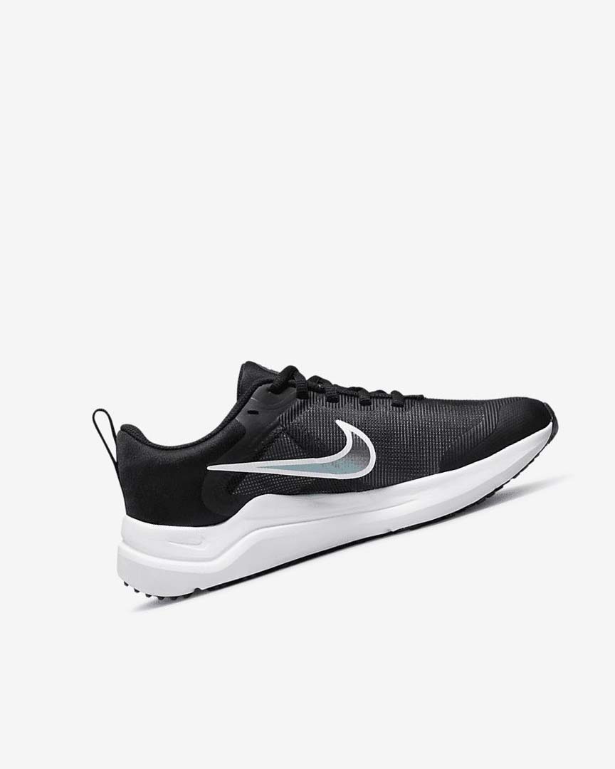 Zapatillas Running Nike Downshifter 12 Niño Negras Gris Oscuro Blancas | CR1161