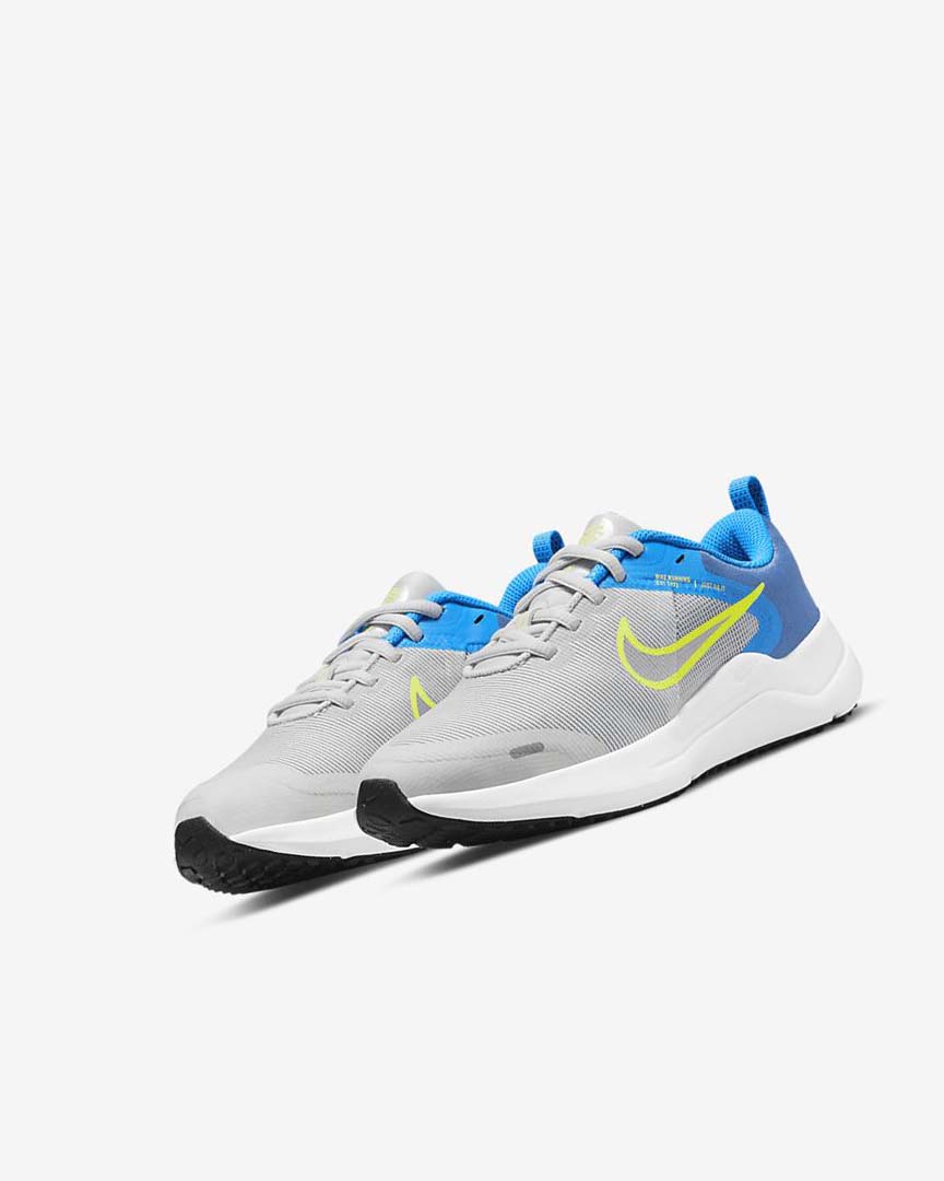 Zapatillas Running Nike Downshifter 12 Niño Gris Azules Gris Azul Marino Gris | CR2686